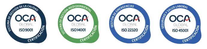 Certificaciones ISO 9001, ISO 14001, ISO 22320 e ISO 45001 de Flash Energi